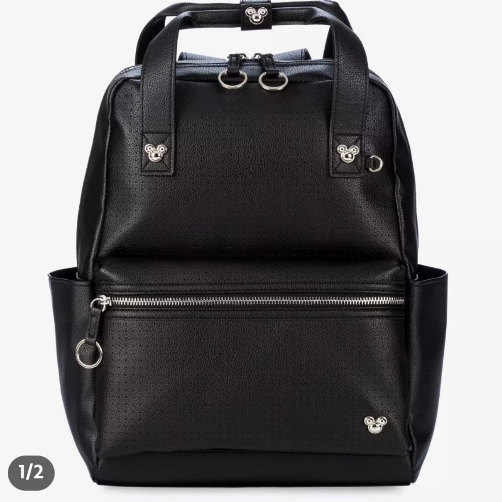 Mickey Mouse Icon Flair Backpack – Black
 with Keychain.